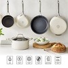 Martha Stewart Lockton Premium Nonstick 10 Piece Enamel Heavy Gauge Aluminum Pots and Pans Cookware Set - Linen White - 3 of 4