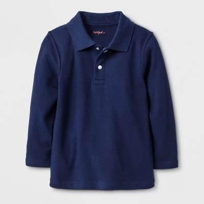 toddler boy long sleeve polo shirts