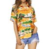 HAPPY BAY Button Down Shirt for Women Casual Beach Party Summer Short Sleeve Vacation Tops Button Up Hawaiian Shirts Blouses for Women - 4 of 4