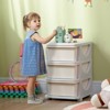 FONTOI 3 Tier Kids Storage Unit with Drawers Chest for Boys Girls Toddlers, Toy Organizer Tower for Nursery Kindergarten, White, 14.5"*22.3"*14.5" - 2 of 4