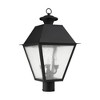 Livex Lighting Mansfield 3 - Light Post Light in  Black - 2 of 4