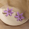 SOHI Women's Lavender Flora Drop Earrings - 2 of 3