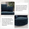 Mlmh & Kngwa 40.4" W Chenille Swivel Barrel Chair with Pillows - 3 of 4