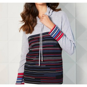Women's Drawstring Cowl Neck Top - french kyss - 1 of 2
