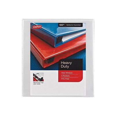 Staples Heavy-Duty .5-inch View Binder White (26316) 976053