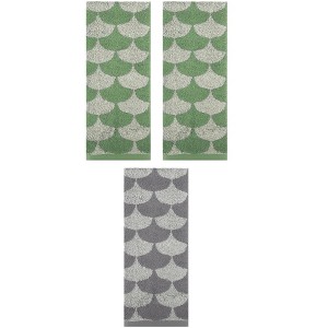 REGALWOVEN 3 Pack Geometric Pattern Soft Absorbent Cotton Hand Towels for Bathroom 13" x 29" - 1 of 4