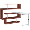 Vynxaria Clear Glass Chrome Desk with Shelf Contemporary Writing Table for Home Office Bedroom Rooms - 2 of 4