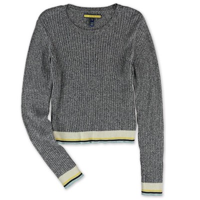 Aeropostale Womens Marled Ribbed Pullover Sweater