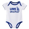 MLB Los Angeles Dodgers Infant Girls' 3pk White Bodysuit - 2 of 4