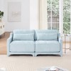 2-Seater Chenille Sofa with Lumbar Pillows, Ergonomic Design, High-Quality Wood Frame, Resilient Cushions for Living Room, Bedroom - 3 of 4