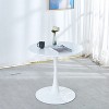Dolonm Tulip Table Mid-century Dining Table for 2-4 people With Round Mdf Table Top, Pedestal Dining Table - 3 of 4