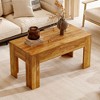 Farmhouse Style Concealed Compartment Coffee Table with Pull Cord Mechanism - 4 of 4