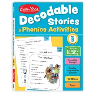 Decodable Stories and Phonics Activities, Level B, Grade 1 - 2 Workbook - by  Evan-Moor Educational Publishers (Paperback) - 1 of 1