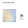 Unique Bargains Laser Capital Alphabet Round Self-Adhesive Reflective Letter Stickers 10 Pcs - 2 of 3