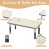 Kids Table and Chair Set Height Adjustable 4 Chairs, Graffiti Desktop, Rectangular 47.2"x23.6"x18.9", BPA-Free, Non-Slip Feet, Gray - 4 of 4