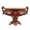 HomeRoots 10" Brown And Gold Polyresin Decorative Bowl - 4 of 4