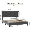 Tackview Bed Frame with Upholstered Headboard, Heavy-Duty Platform Bed Frame with Strong Wood Slats, No Box Spring Needed - 2 of 4