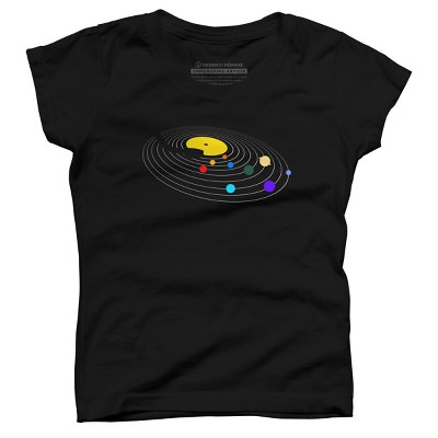 Girl's Design By Humans Music Planet By clingcling T-Shirt
