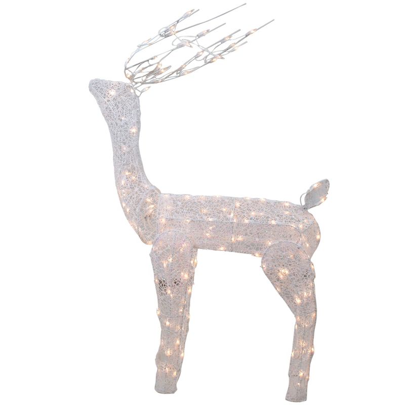 Northlight 48-Inch Lighted White Mesh Buck Outdoor Christmas Decoration - Clear Lights, 3 of 6