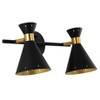 18.25" LED 2-Light Elroy Iron Retro Contemporary Track Wall Light Black/Gold - JONATHAN Y - 3 of 4