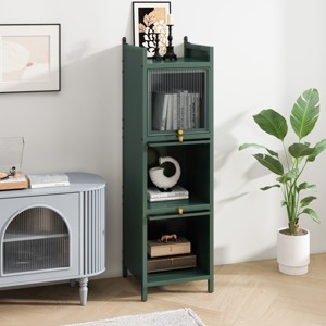 KTMBDW Display Storage Cabinet with Glass Door, Curio Cabinet with 5-Tier (4-Tier) Storage, HD&Tempered Glass Display Case for Home, Dining Room - 1 of 4