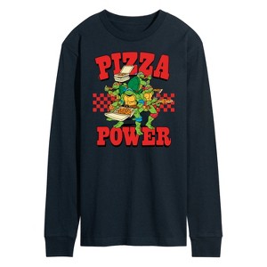 Men's - Teenage Mutant Ninja Turtles - Group Pizza Power Long Sleeve Graphic T-Shirt - 1 of 4