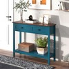 NicBex Modern Farmhouse Style End Table with 2 Drawers & Bottom Shelf,Rustic Side Table,Console Table for Bedroom,Living Room - 2 of 4