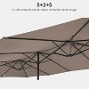 Jojoka 15FT Extra Large Rectangular Patio Umbrella,Double Sided Market Umbrella with Base for Poolside,Khaki - 3 of 4