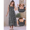 INSPIRE CHIC Women's Summer Sleeveless Smocked Printed Vacation Boho Maxi Dress - 2 of 4