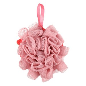 Unique Bargains Cartoon Bath Shower Loofah Sponge 5.12"x4.33" Pink 1 Pc - 1 of 4