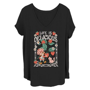 Women's Strawberry Shortcake Life is Berry Delicious T-Shirt - 1 of 4