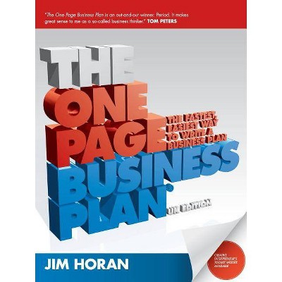 The One Page Business Plan - by  Jane Horan (Paperback)