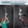 BRIGHT SHOWERS Stainless Steel Slide Bar Grab Rail Set, ADA Compliant with 5-Setting Handheld Shower Head & 69-Inch Hose, Matte Black - 3 of 4