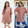 EXLURA Women's Summer Short Sleeve T Shirt Dress Casual Crewneck Resort Wear Tops - 2 of 4