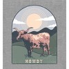 Western Howdy Cow Crew Neck Long Sleeve Adult Tee - 2 of 2