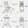 Best Choice Products 3-Piece Acacia Wood Bistro Set, Folding Patio Furniture w/ 2 Chairs, Table - 2 of 4