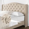 Bed Frame with Headboard and Footboard,Velvet Platform - 4 of 4