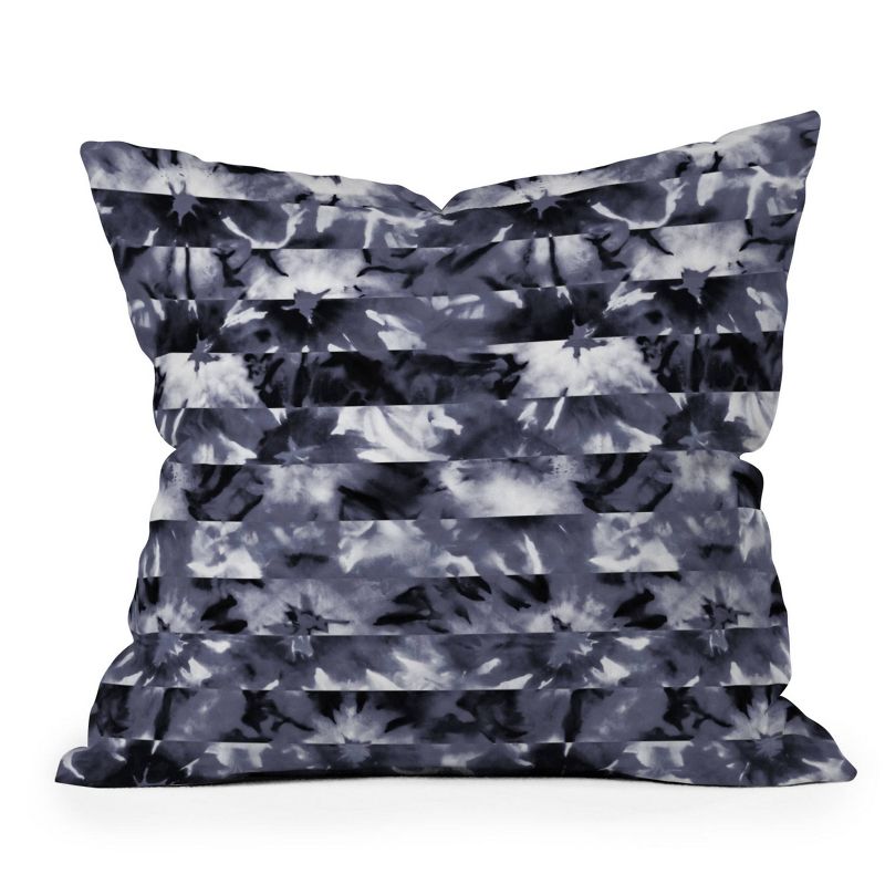 Wagner Campelo Shibori Stripes Outdoor Throw Pillow Black - Deny Designs, 1 of 5