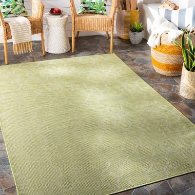 Buiksloot Olive Synthetic Fur Rectangular Area Rug 2'6" x 4'