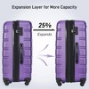 Okak 3 Piece Luggage Set with Hardside and Spinner Wheels, Expendable Suitcase Set with TSA Lock, Carry On Suitcase for Family - 3 of 4