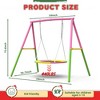 BABYYER Flying Saucer Swing Set, with Heavy Duty Full Steel A-Frame Stand, 440 lbs Capacity, Outdoor Playground Equipment for Kids and Adults - 4 of 4