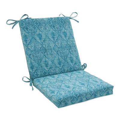 36.5" x 18" Outdoor/Indoor Squared Chair Pad Nesco Caribe Blue - Pillow Pad