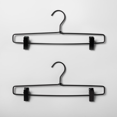 10pk Flocked Hangers Black - Brightroom™