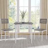 Dining Table Set for 2, Dining Table and Chairs Set of 2, 3 Piece Dining Compact Table Set with Spiral Table Legs for Small Spaces,Kitchen,Apartment. - 2 of 4