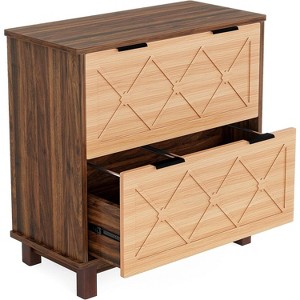 Tribesigns Wood File Cabinet, Lateral Filing Cabinet for Letter Size/A4/Legal Hanging Files, Printer Stand with 2 Drawers for Home Office - 1 of 4