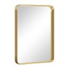 Spassway 38"H x 26"W Rectangle Decorative Aluminum Alloy Mirror Art Designs for Living Room Bedroom Entryway Office Home Black/Gold/Sliver Available - 2 of 4