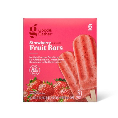 Frozen Strawberry Fruit Bars - 16.5oz/6ct - Good & Gather™