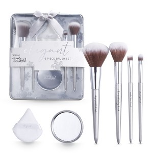 Vivitar 6-Piece Makeup Brush Set – Soft Synthetic Bristles, Cruelty-Free, Face & Eye Use - 1 of 4