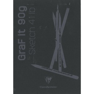 Clairefontaine GraF it Sketch Pads - Blank 80 sheets - 6 x 8 - Black - 1 of 4