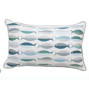 RightSide Designs Fish Pattern Indoor/Outdoor Lumber Throw Pillow - 1 of 4